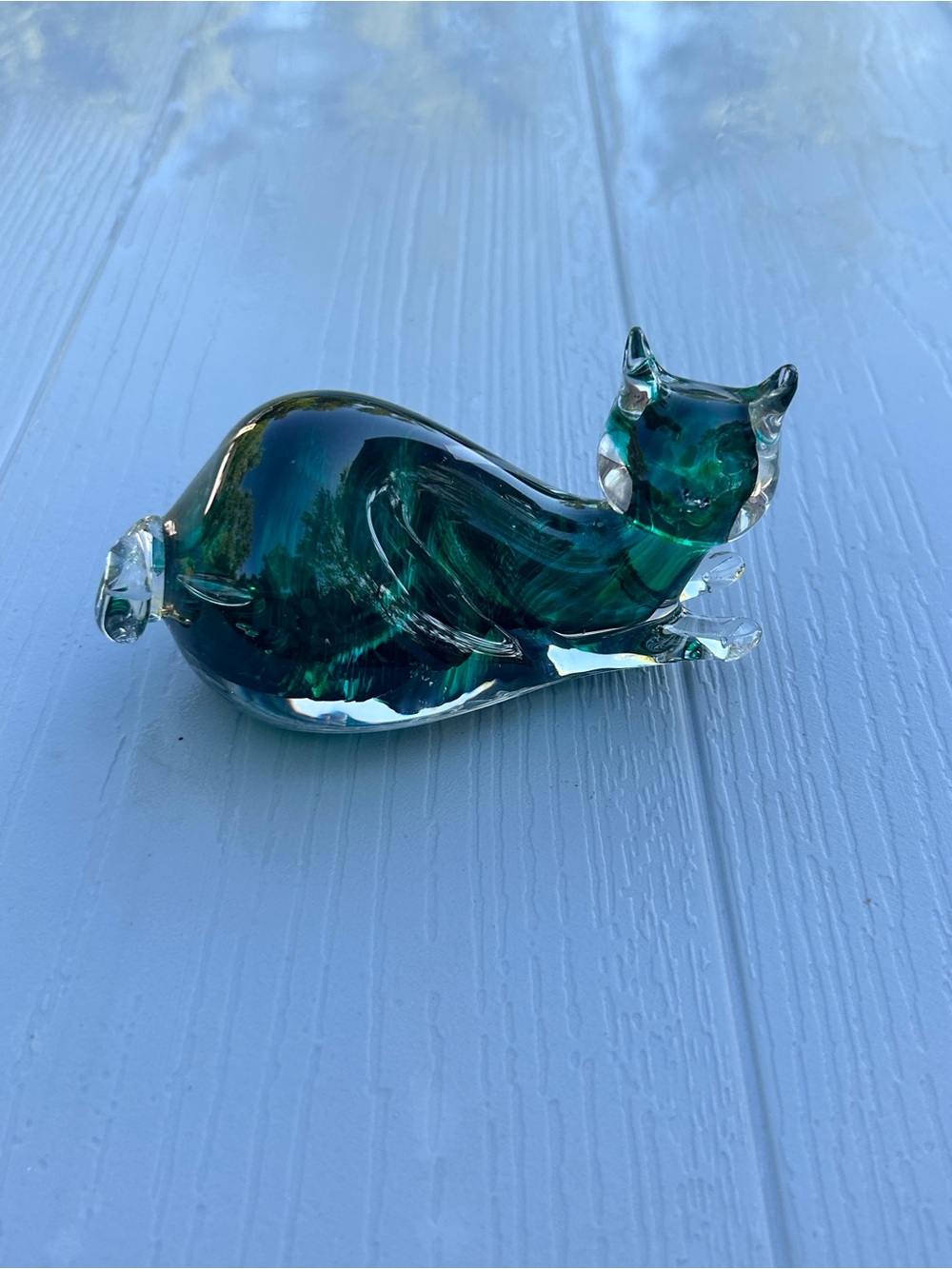 Celeso Lopez Cat Glass Art/ Paper Weight